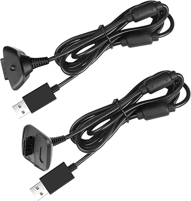 Reiso Xbox 360 USB Chargeur de câble pour Xbox 360 (2Pack)