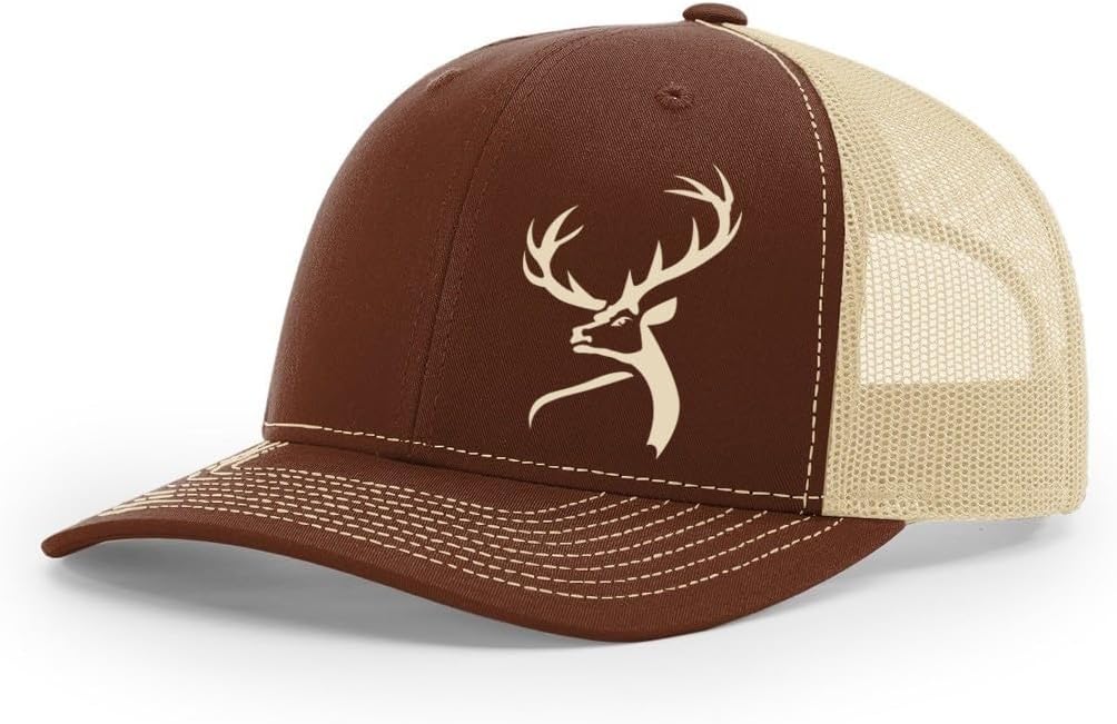 Deer and Antlers Sporting Collection Fully Embroidered Richardson 112 Snapback Trucker Cap