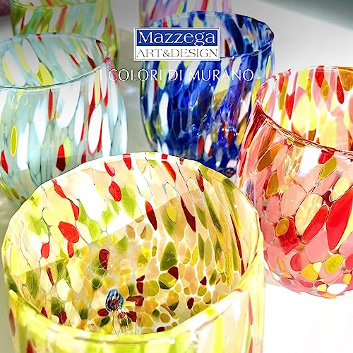 Coffret 6 verres de Murano faits main Colombina, cadeau idéal - 7