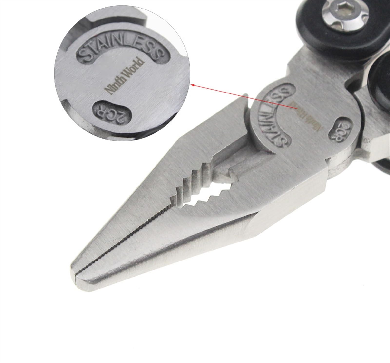 Couteau pliant multi-outils 24 en 1, 7 pouces, pince de poche Portable for la pêche, cyclisme, survie en plein air, Kit d'outils de réparation de vélos EDC
