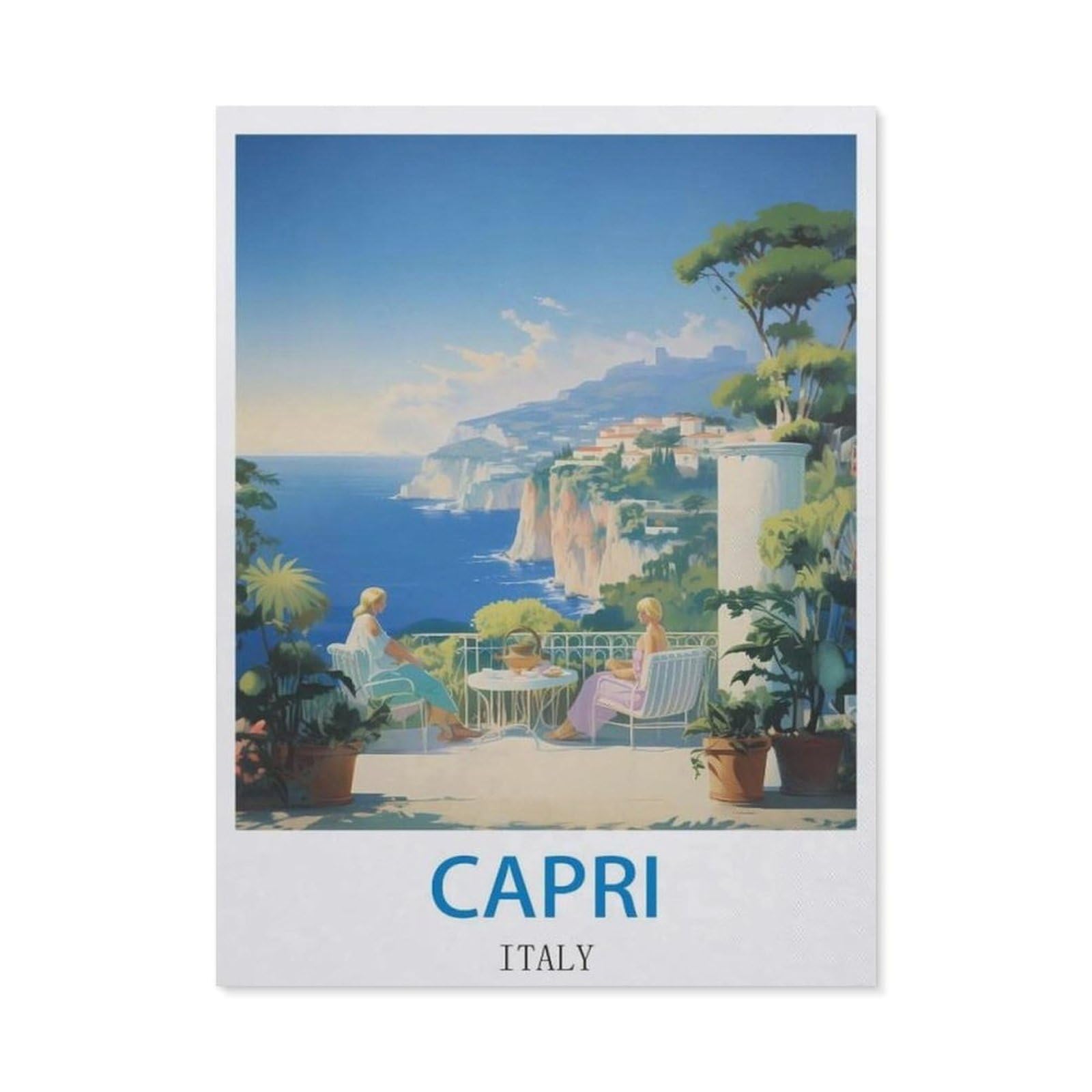 BEAYODKP 5D Diamond Painting Set ，Capri Italy（30 x 40 cm）