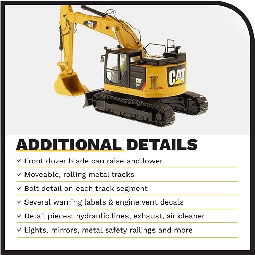 Miniatura 5 de Diecast Masters Excavadora hidráulica Caterpillar 335F L 1:50 | Camiones para gatos y equipos de construcción de la serie High Line | 85925