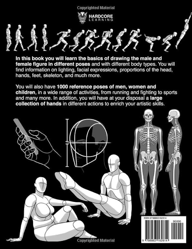 How to draw anatomy, faces & hands 1000 poses for artists