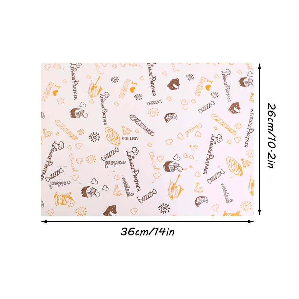 Papier Emballage Alimentaire Sacs Hamburger Papier 200pcs - 15x15cm Résistant Huile - Emballage Alimentaire Frites Sandwich Sachets Frites Pique-nique