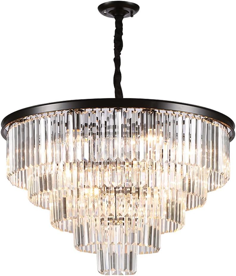 Plafonnier led moderne en cristal E14 avec pampilles goutte d'eau pour une lumière scintillante