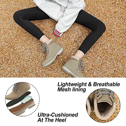 Image of Women work boots - Hiking Waterproof Shoes Ankle Support Outdoor Black Brown Comfortable
