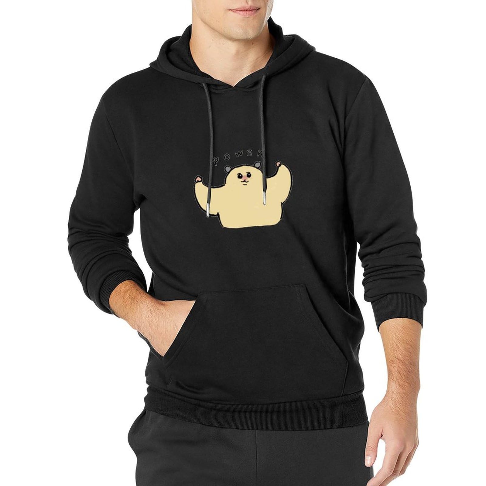 Amazon.co.jp: ムキムキのハムちゃん（パワー） パーカー メンズ 長袖