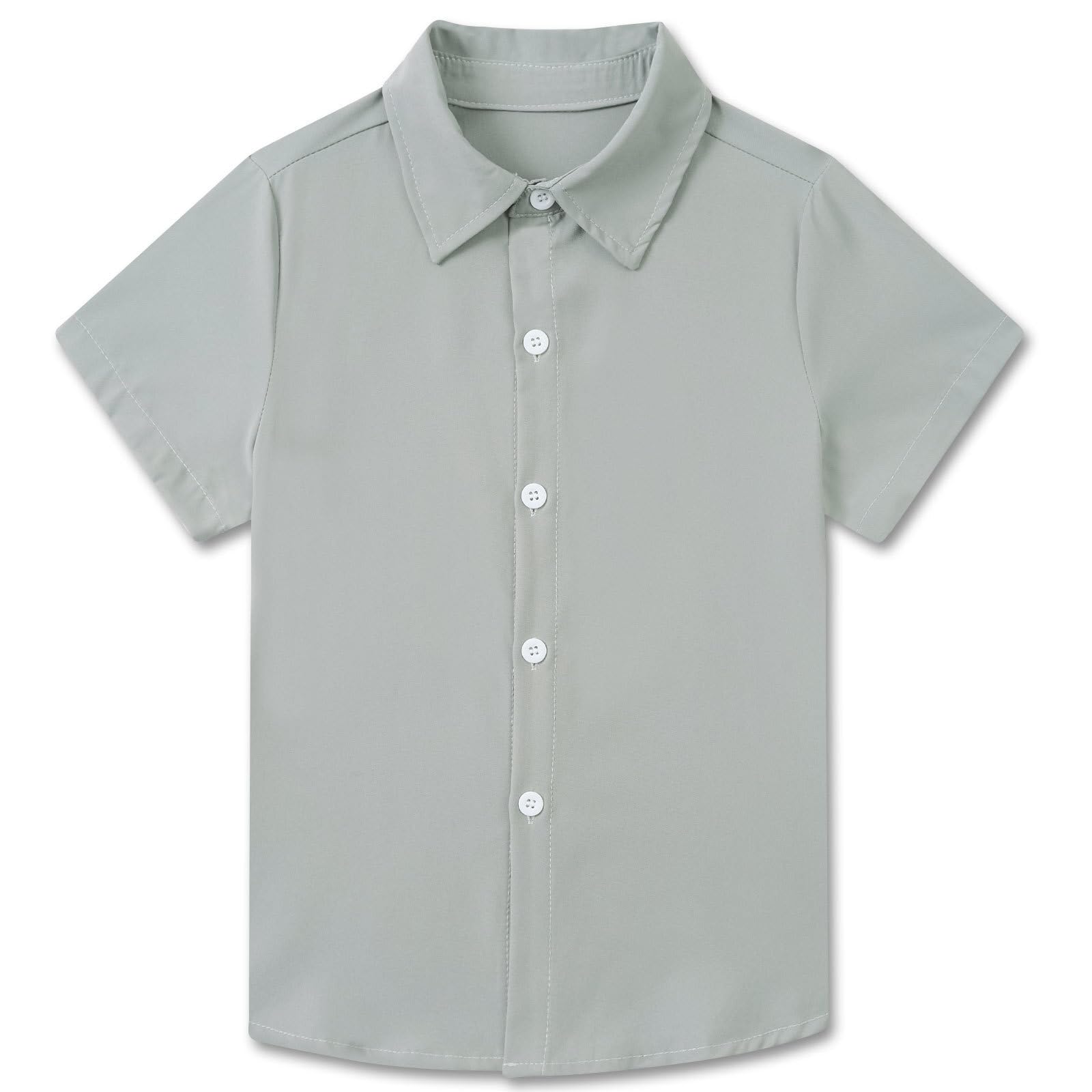 kids4ever Jungen Kurzarm Hemden Button Down Kinderhemd Casual Sommer Freizeithemd für 2–10 Jahre
