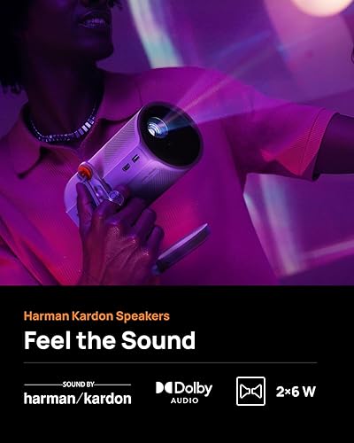 Miniatura 7 de XGIMI MoGo 4 Proyector portátil láser con 4 filtros, 550 lúmenes ISO, soporte integrado de 360, batería incorporada, tiempo de película 2.5H, Google