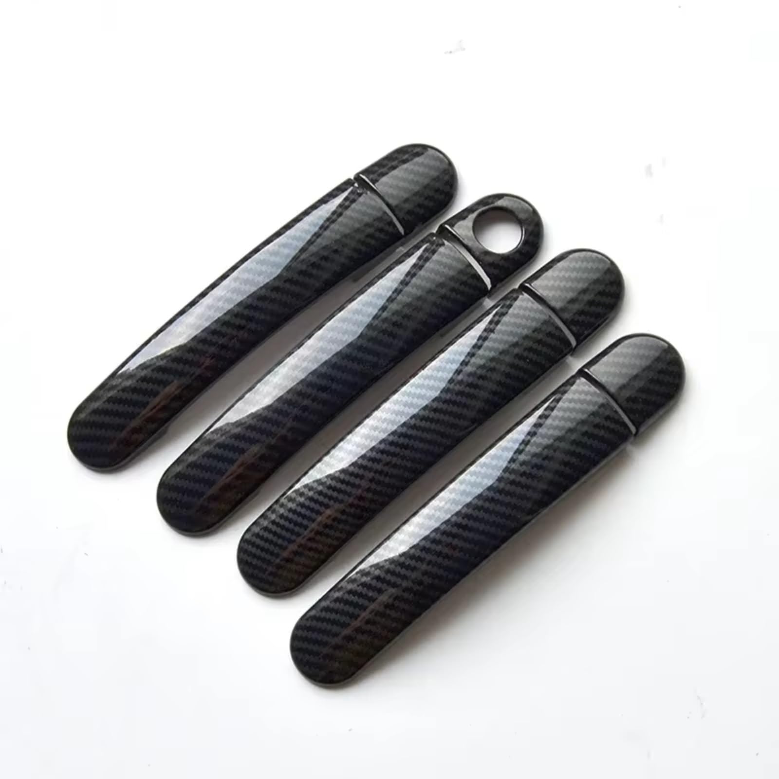 Iukmr B For Seat For Ibiza 6J Mk4 6L Mk3 Fr For Cupra 2003-2016 Chrome Carbon Fiber Car Door Handle Covers Styling Stickers Car Outer Door Handle(B)