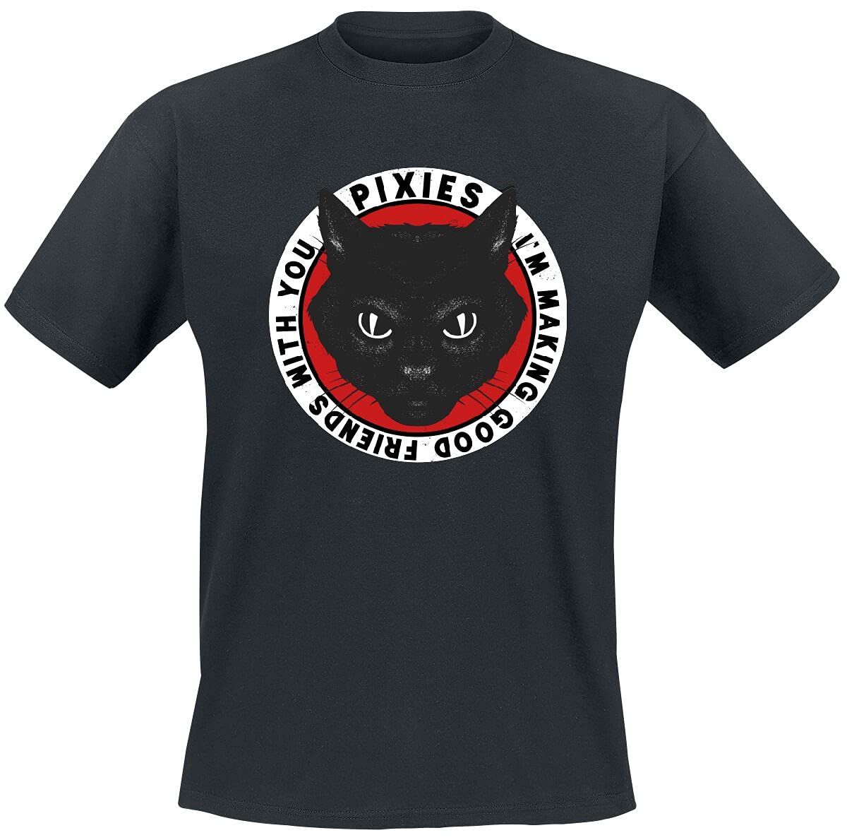 Pixies Tame Men T-Shirt Black XL, 100% Cotton, Regular