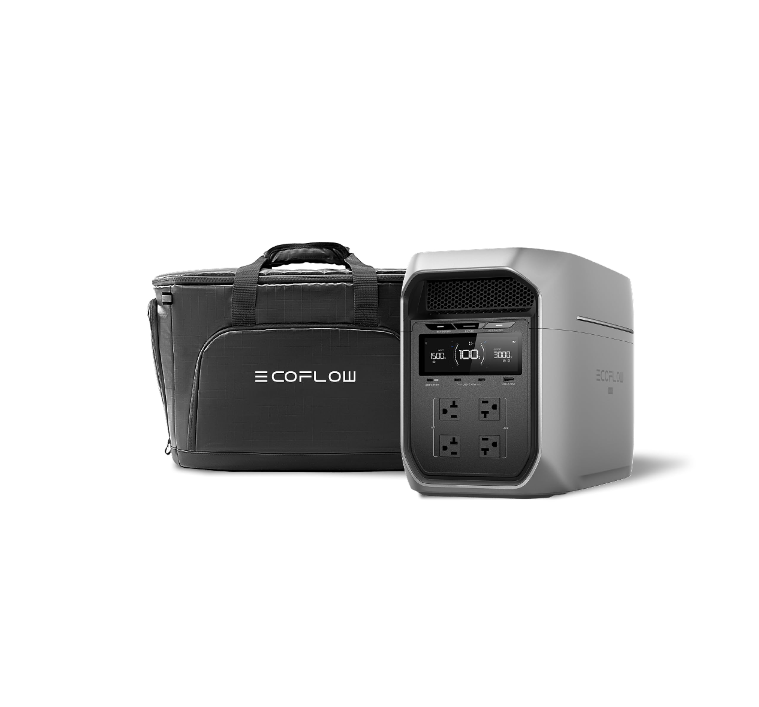 EcoFlow ポータブル電源 DELTA 3 Max Plus+収納バッグ 2048Wh 大容量 3000W定格出力 | VGP 2026 SUMMER金賞(瞬間最大6000W)10ポート出力10年長寿命エコフロー車中泊、Amazonで177,980円・35.8%OFF
