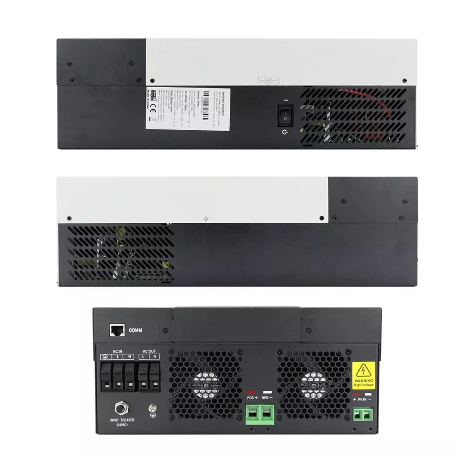 ECSFDEWOG Regulator ładowania słonecznego 5,5 kW falownik hybrydowy 230 VAC 48 V Build In100A off Grid ekran falownika może być przesuwany