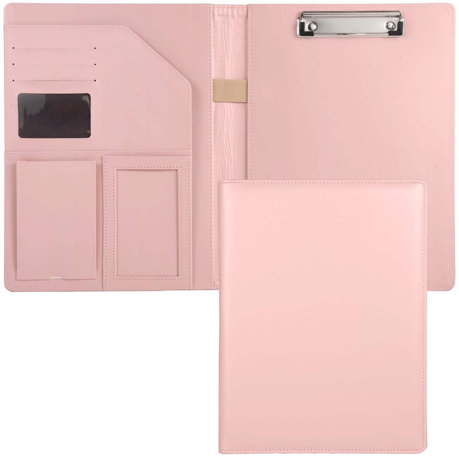 2 szt. Padfolio ze skóry PU, segregator w formacie A4 z schowkiem, profesjonalne teczka do pisania, organizer na spotkania biznesowe, etui na dokumenty dla kobiet, 2 szt