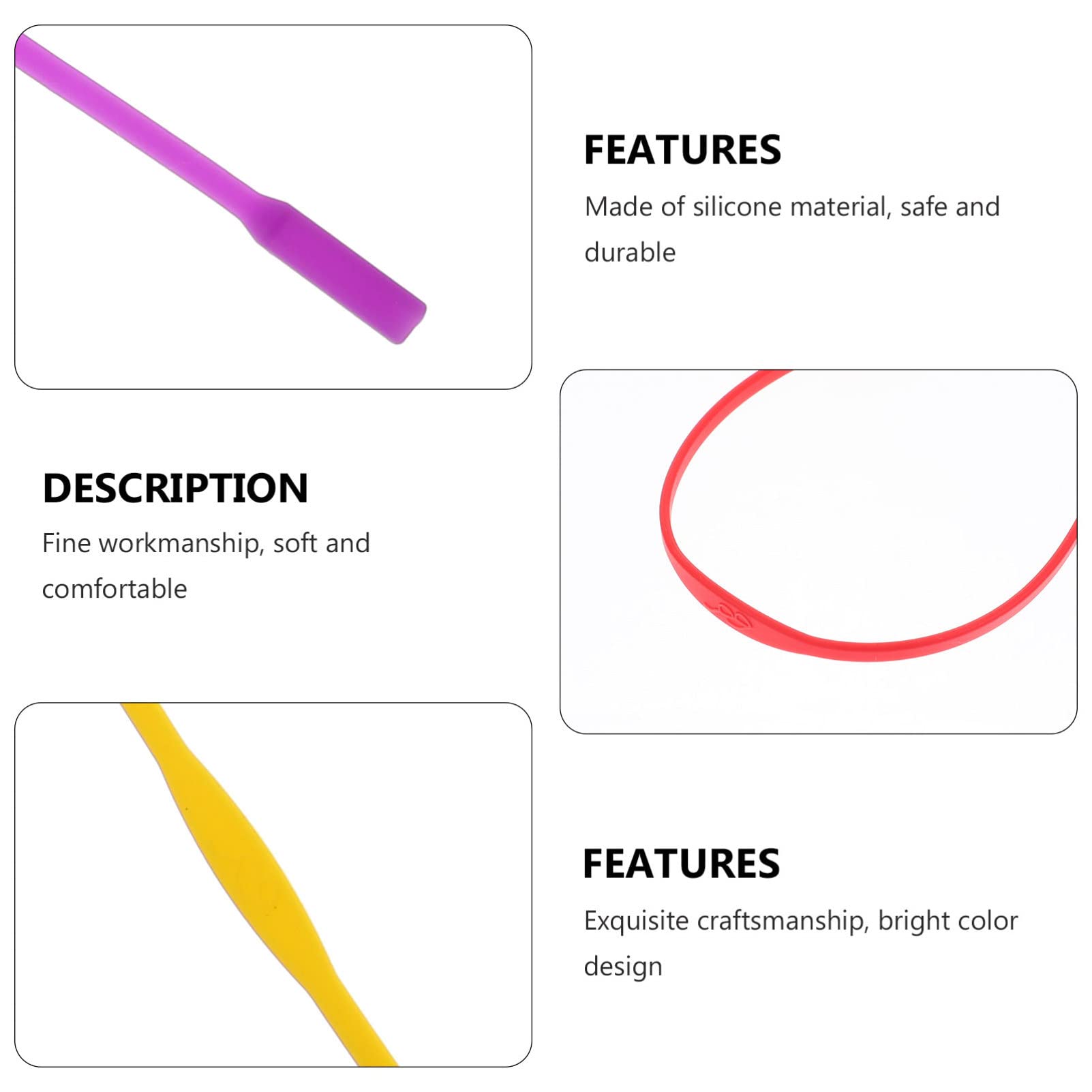Lot De 30 Cordons De Retenue Pratiques En Silicone Pour Lunettes De Soleil Et Lunettes De Soleil