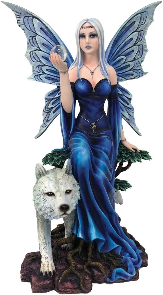 Nemesis Now Figurine Loup Blanc Recherche De Neige 19 Cm – Résine Peinte Main, Déco Sauvage & Mystique