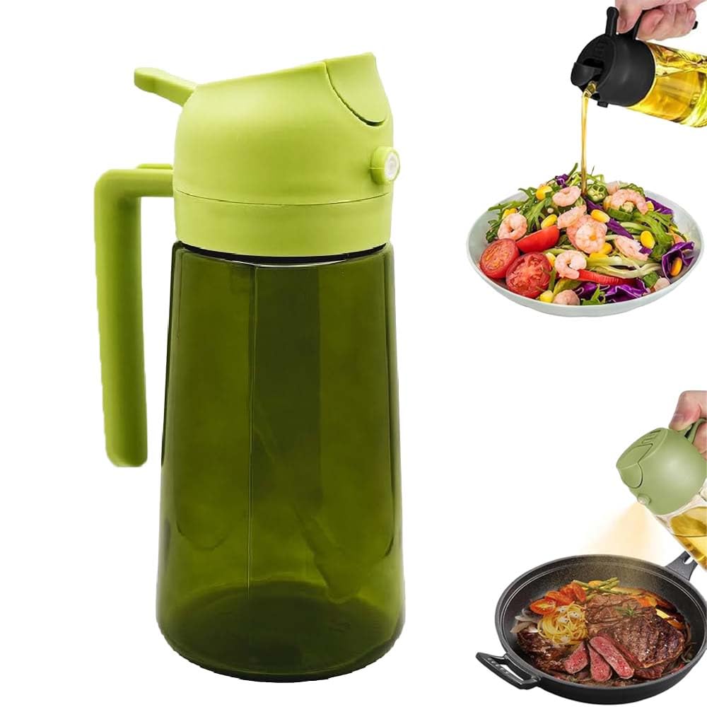 Kitchen Maiden 2 in 1 Oil Dispenser,Kitchenmaiden 2 in 1,Kitchen Maiden Oil Dispenser,Kitchen Maiden Oil Sprayer (Green1,1pcs) — image 1