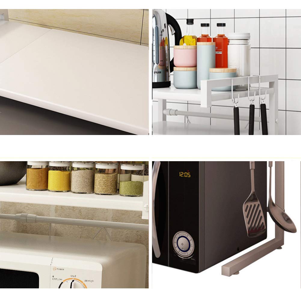Vinteky Estante de Horno para Microondas, Estantería de Cocina, Ideal para Colgar Multifuncional Organizador Estantería Cocina, Negro