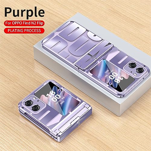 Housse Oppo N2 Flip rigide violette avec protection charnière