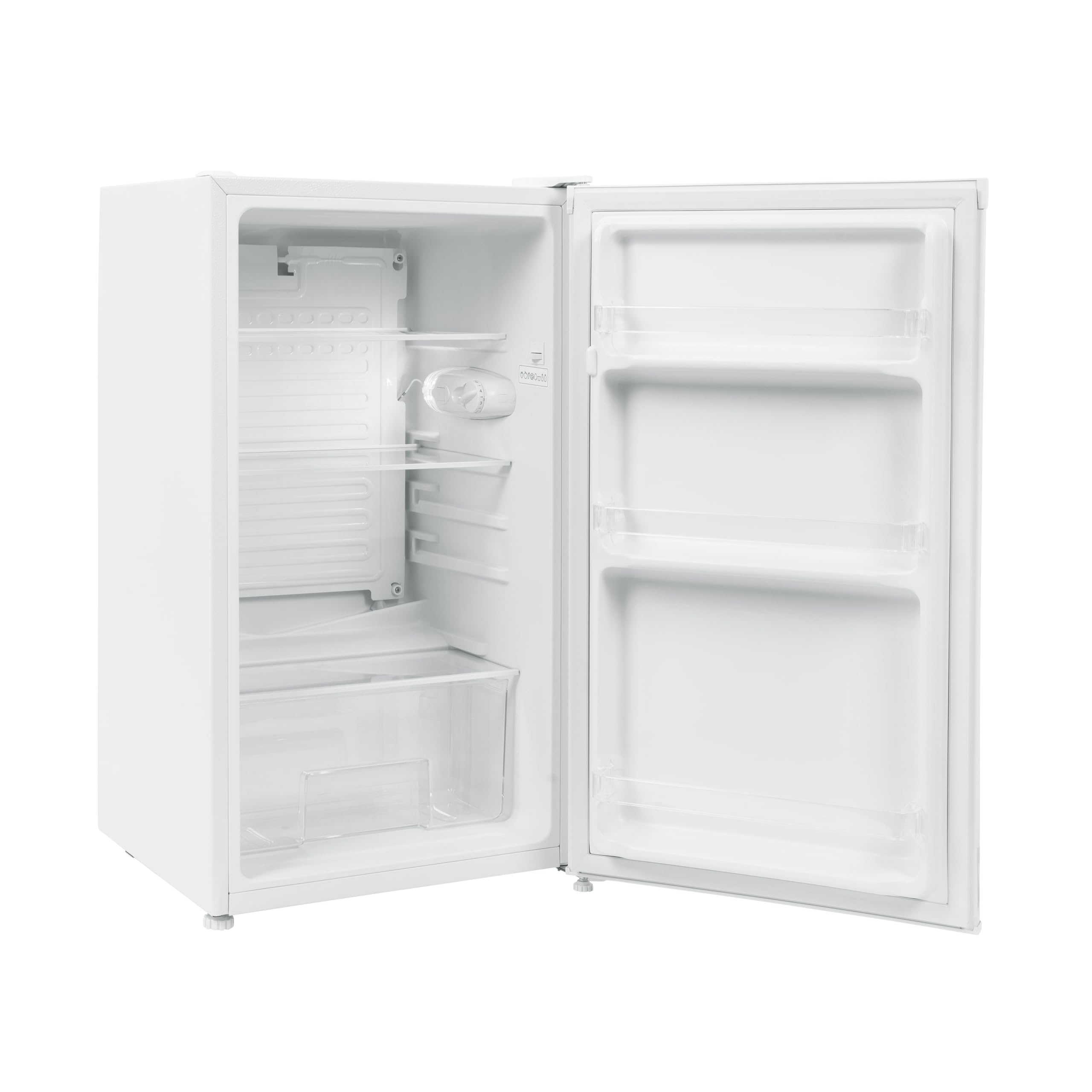 Willow W48UCLW 94L Small Under Counter Fridge with Recessed Handle, Adjustable Thermostat, Reversible Door, Interior Light - White — view 3