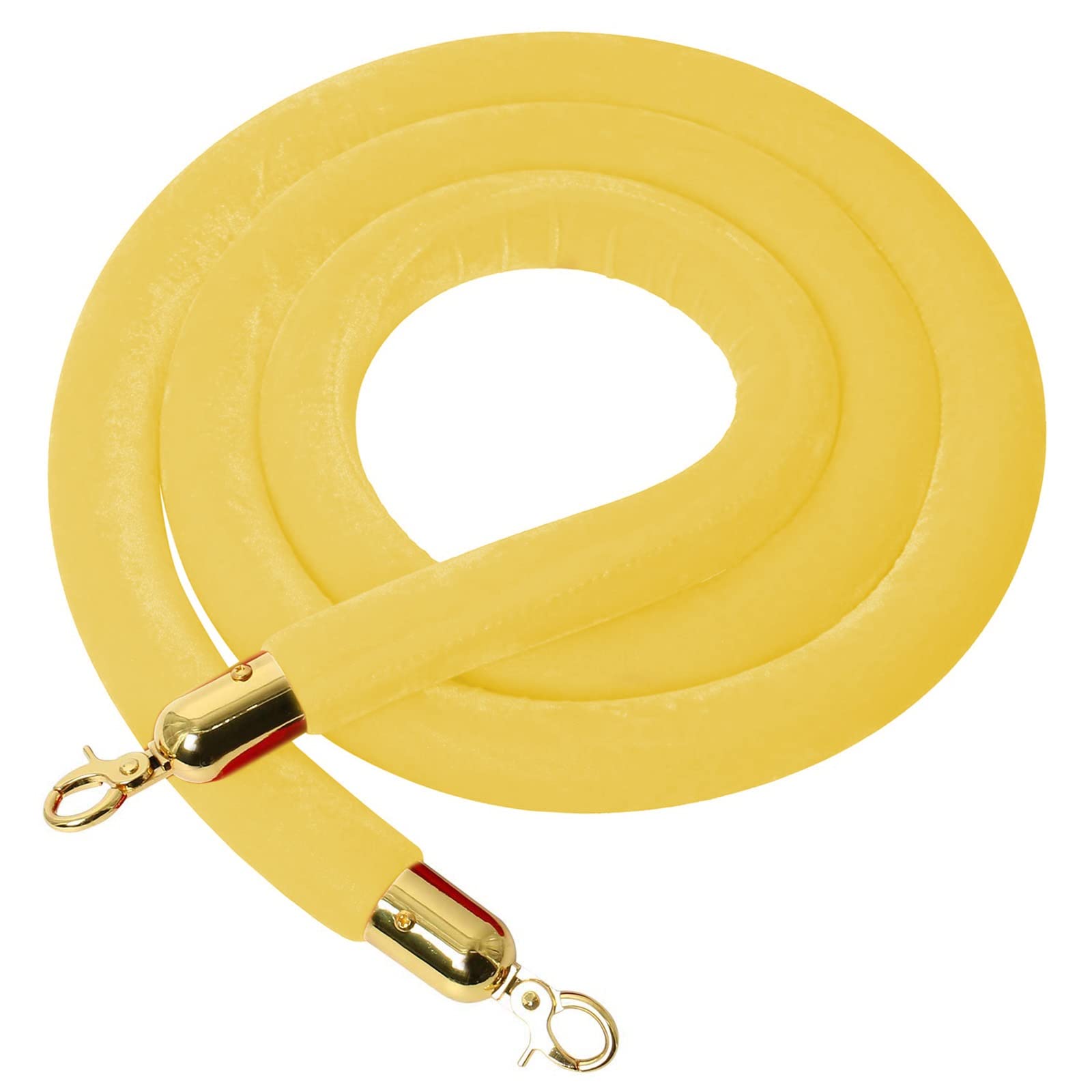 AUNANGLJSCS Rope barriers, Optional Barrier for Crowd Control, Hanging Stanchion Queue Barriers Cord, Movie TheatersGrand Openings Use(Yellow,Length 0.9M/3Ft/36In)