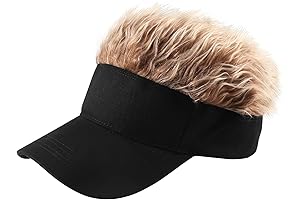 Visor Hat with Attached Hair