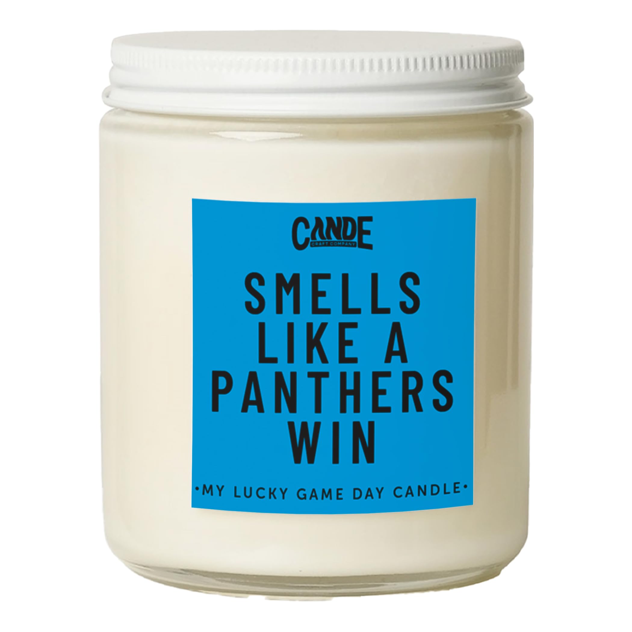 CE Craft - Smells Like A Panthers Win Candle - Football Themed Candle, Gift for Dad, Gift for Son, Dad Gift, Sports Themed Candle, Gift for Him (Sugar Cookie)