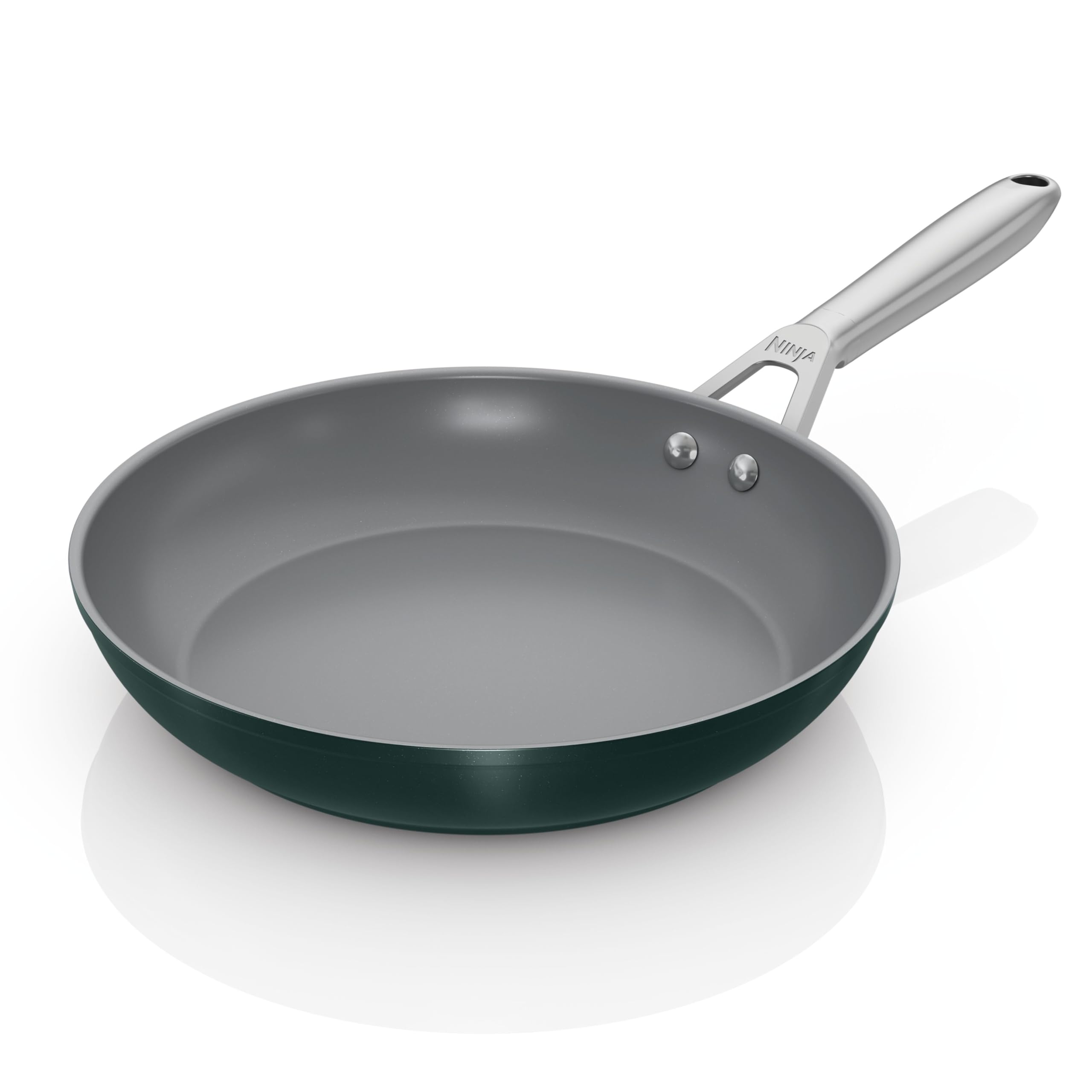 Ninja ZEROSTICK Ceramic Pro 28 cm Frying Pan, Scratch Resistant, Made PTFE-Free, All Hob Compatible, Green, CW30028UKGN