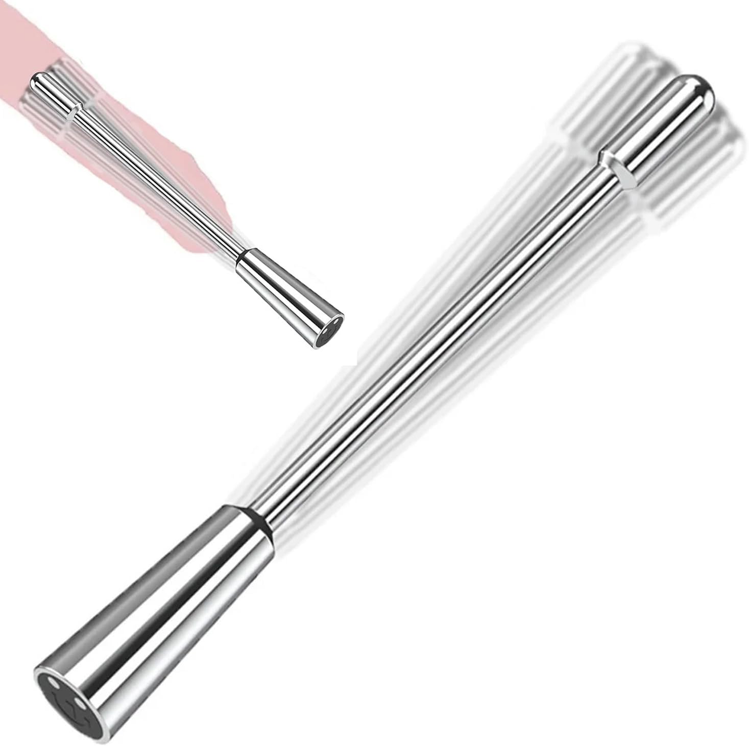 Rechargeable Urethral Plug with 7 Vibration Modes, Waterproof Stainless Steel Sounding Rod for Men, Secure Flared Base & Retrieval Ring