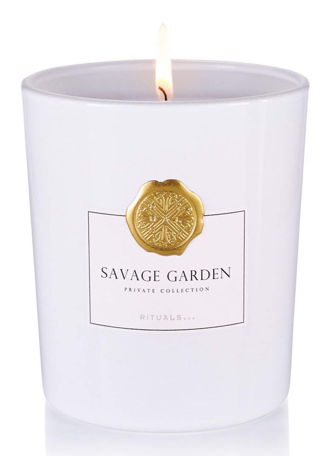 RITUALS Savage Garden - Vela aromática (360 g, 60 horas de combustión, varios aromas a elegir, incluye toallitas de limpieza Filabe)