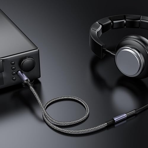 Miniatura 3 de MOSWAG Adaptador de auriculares de 14 a 0.138 in 6.6 pies6.6 ft, TRS 0.250 in 14 macho a 0.138 in 18 hembra adaptador de audio estéreo para