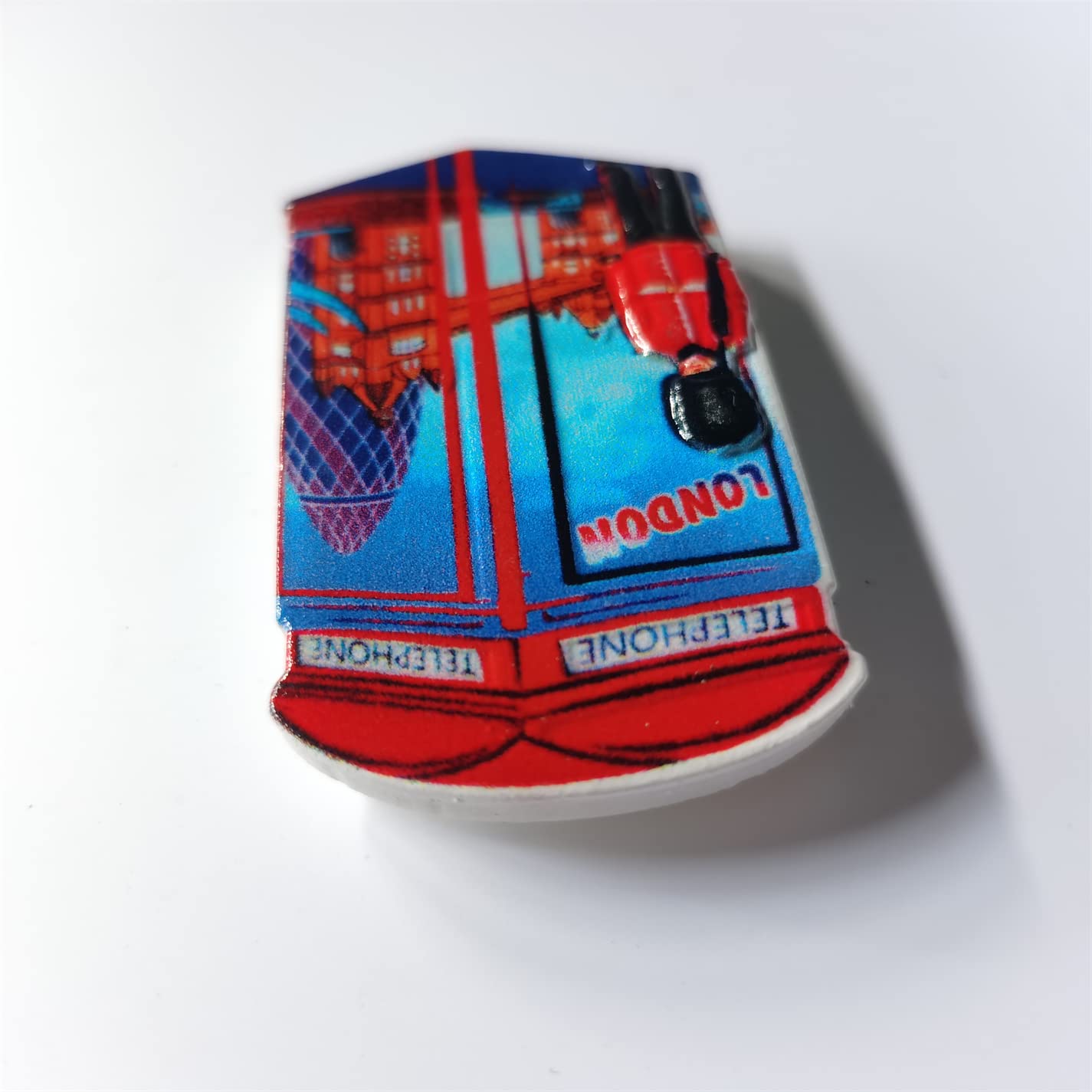 Magnete Frigorifero 3D Cabina Telefonica Londra - Souvenir In Resina Fatta A Mano 5x8 Cm - Regalo Viaggio - 2