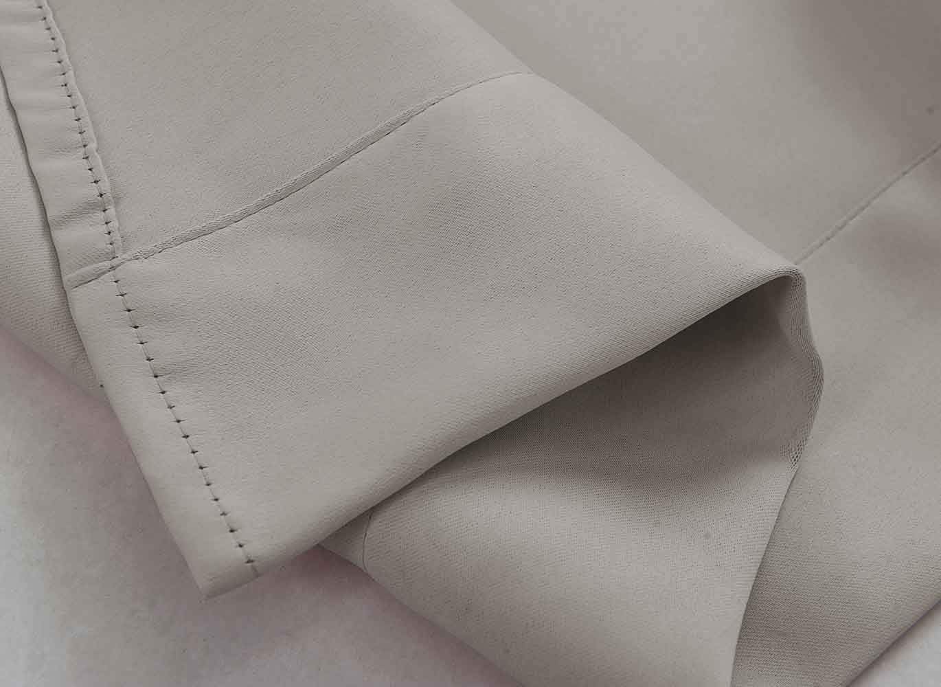 2 Piece Blackout Scalloped Kitchen Rod Pocket Window Curtains for Living Room Bedroom, 52x18 Inch Soft Grey Farmhouse Valances