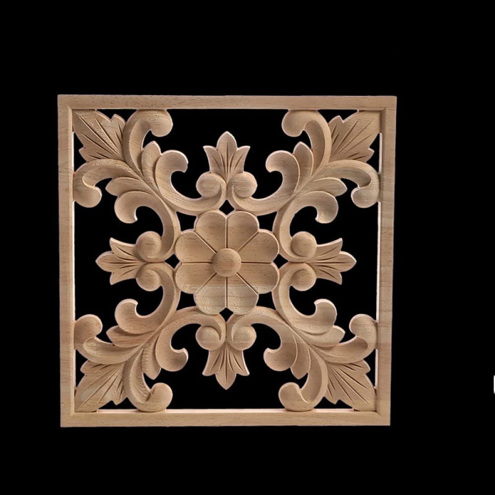 2 Stück Lange Holzmöbeldekoration | Schrank-Holz-Applikation, Aufkleber, Rahmenzubehör(9cm)