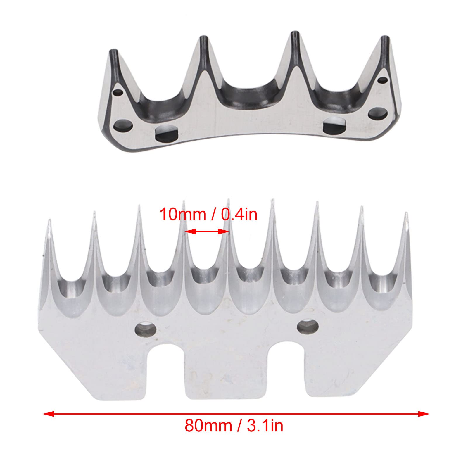 Yosoo Health Gear Lames de Rechange pour Cisailles à Moutons à 9 Dents, Lames de Tondeuse Professionnelles en Acier à Haute Teneur en Carbone pour Alpagas, Chèvres, Outil de Bétail et Lame de