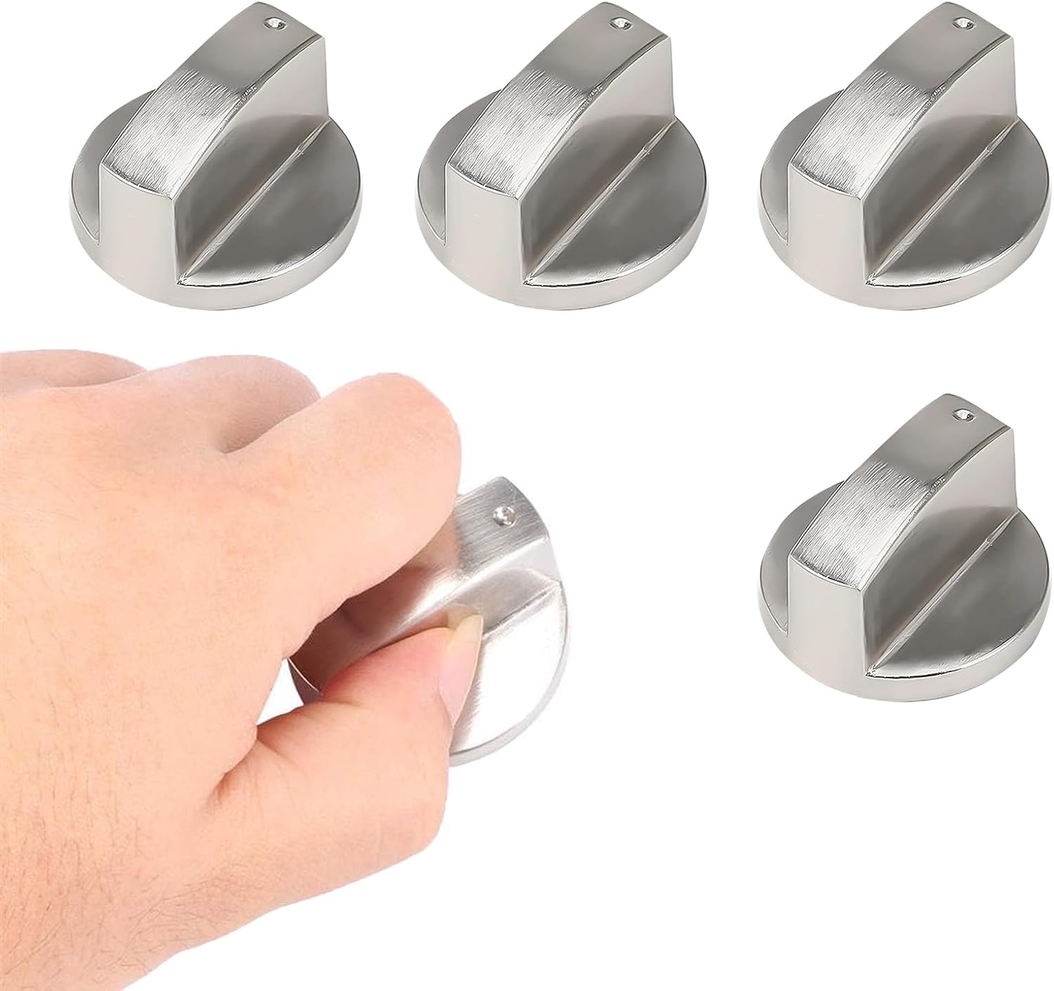 4Pcs Gas Stove Knob,Durable Metal Switch Control Stove Adaptors Knobs
