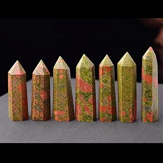 AtkitS 1 kg Natural Flower Stone Cryolite Quartz Crystal Point Tower Single Point Quartz Crystal Square Shell Stone