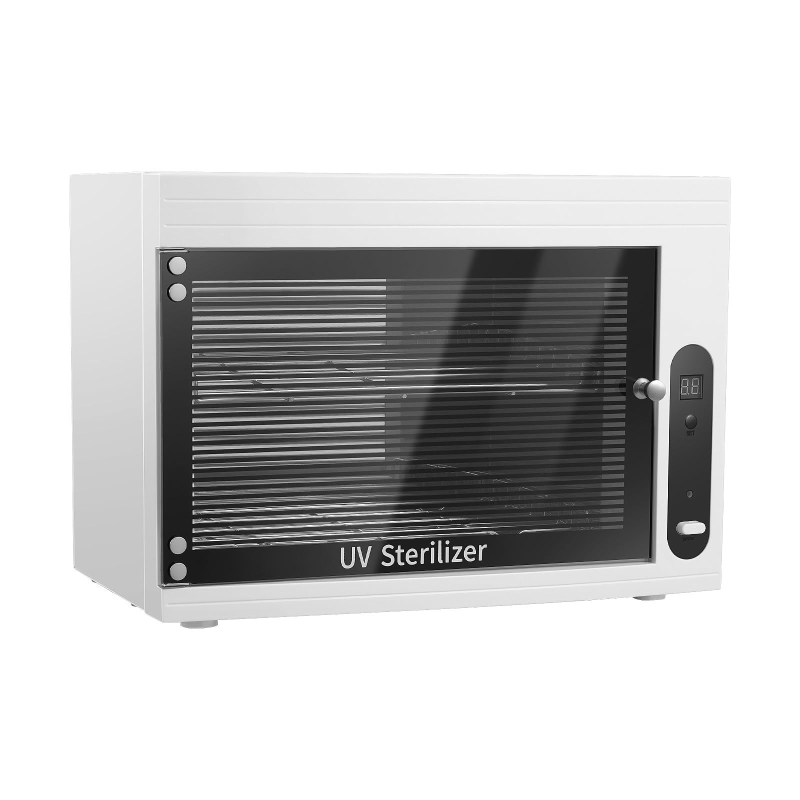 Máquina de limpieza con luz UV, 10 L, armario desinfectante UV, 254 nm, esterilizador UV con indicador LED y ajuste de temporizador, para salones de uñas, salones de belleza, peluquería, etc