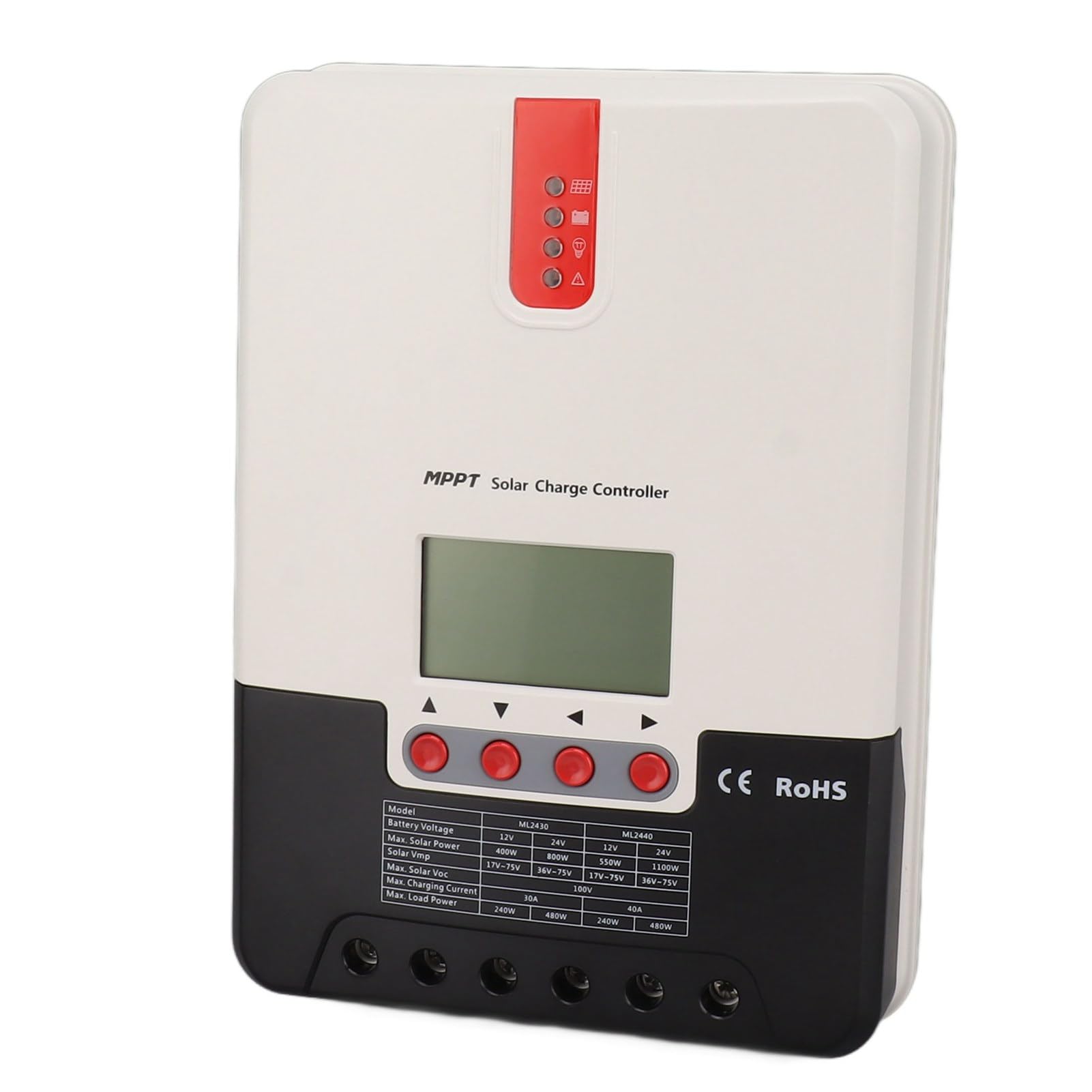 Regolatore di Carica Solare MPPT 40A 12V 24V Rilevamento Automatico