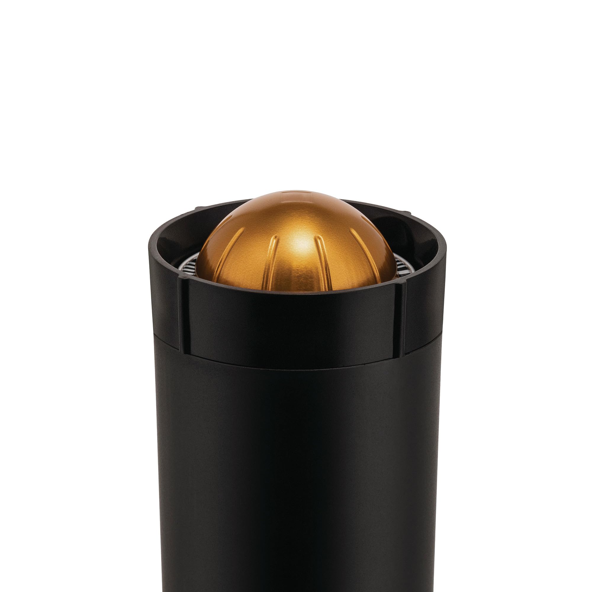 Alessi Plissé MDL20 B - Cápsulas Vacías para Cápsulas Compatibles con Máquinas Nespresso y Vertuo, en Resina Termoplástica, Diámetro 8.3 cm, Negro