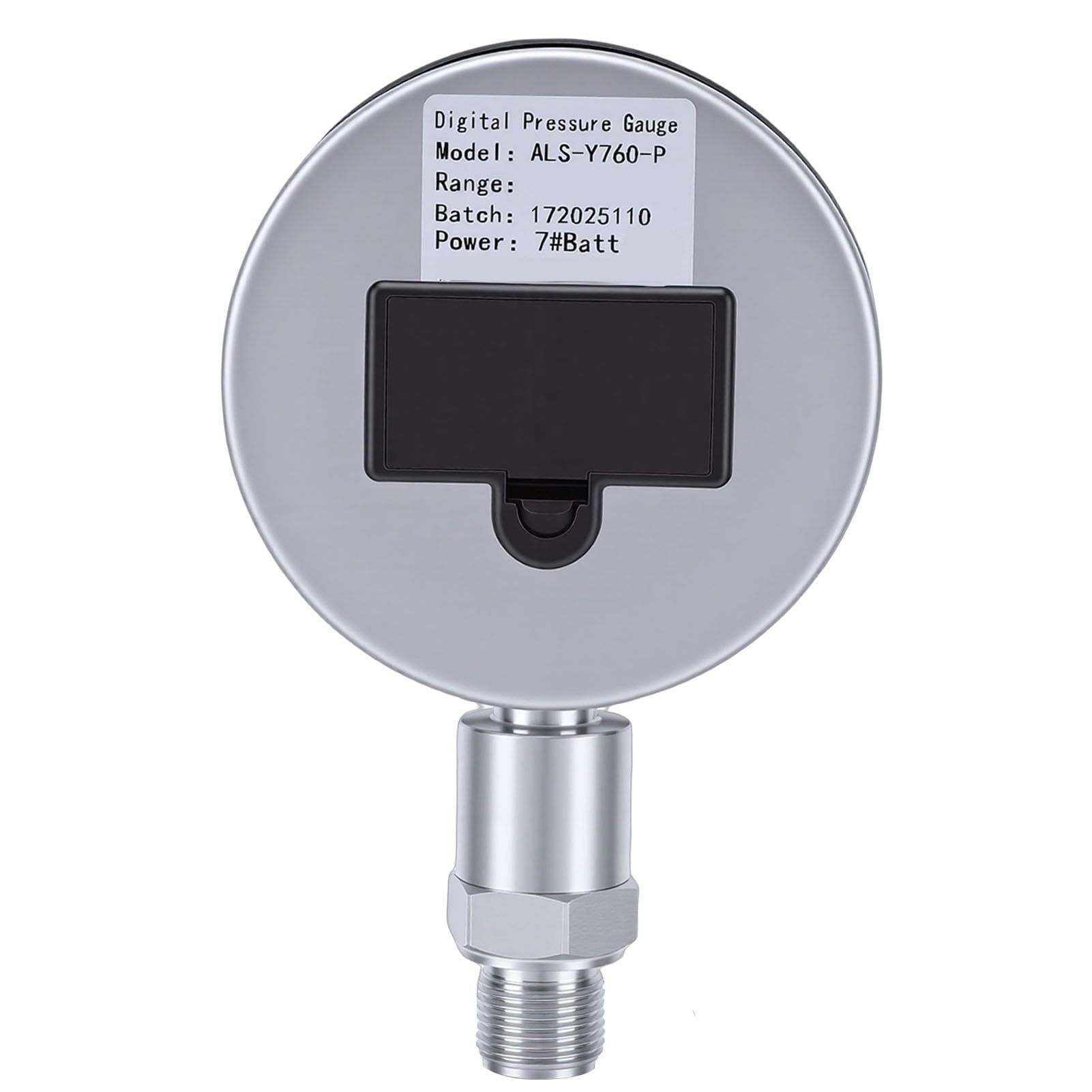 banapoy Manómetro Digital, Manómetro de Agua M20x1,5 con Esfera de 4 Pulgadas, Industrial con Pantalla LCD Retroiluminada, IP65 para Aire, Agua, Aceite, Maquinaria de Construcción