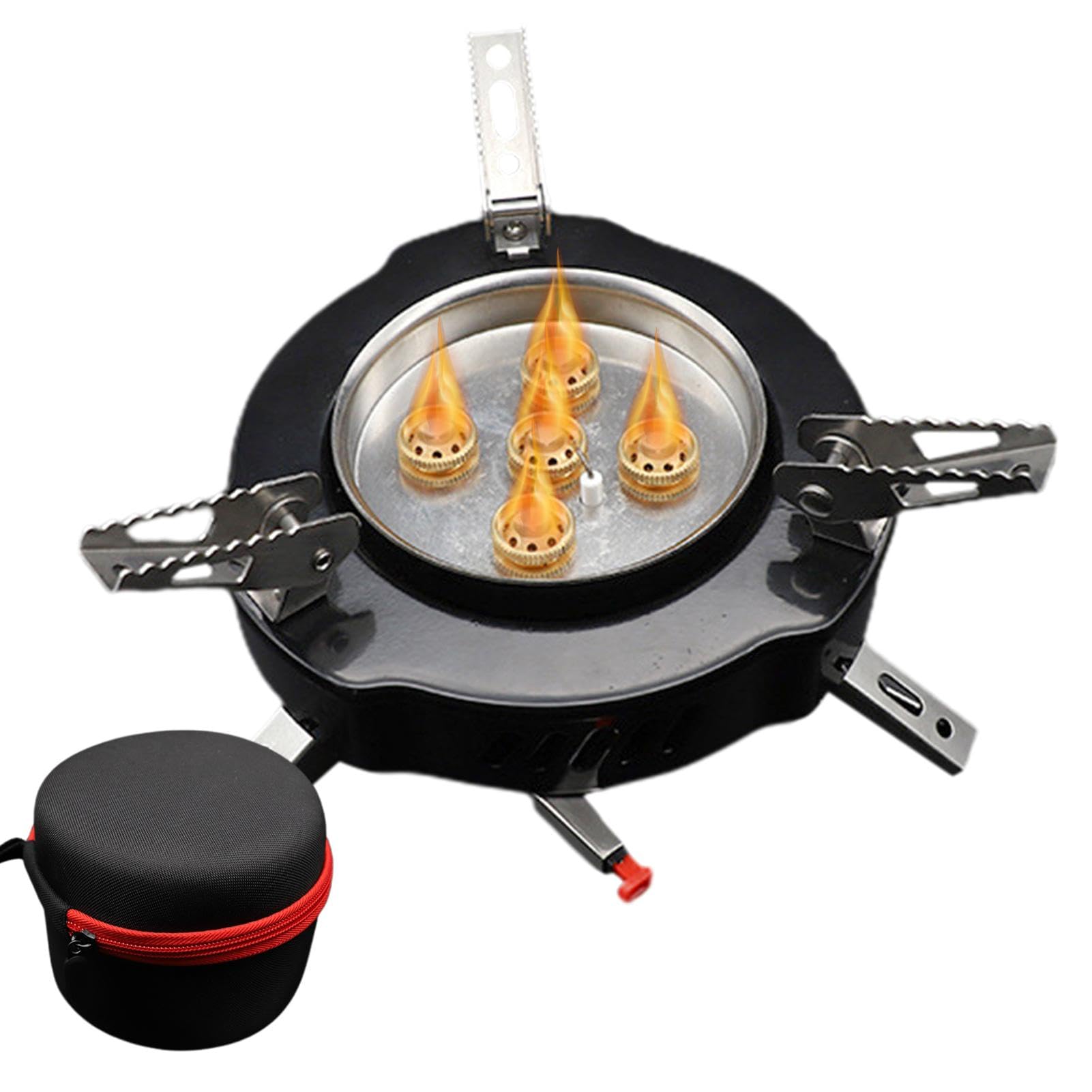 Réchaud de camping coupe-vent puissant avec brûleur de camping portable