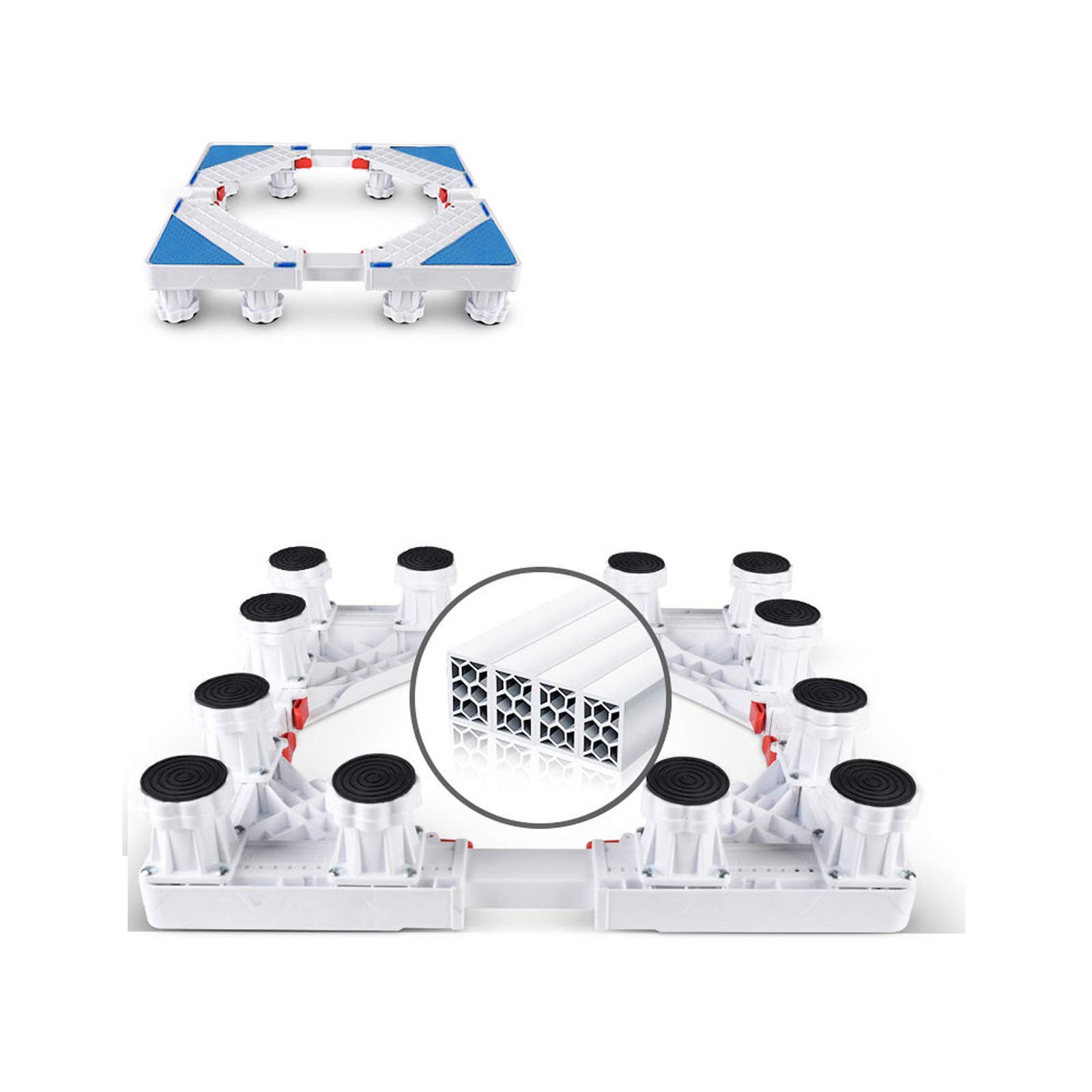 Antiurto Frigorifero Base Stand Universale Frigorifero Supporto Lavatrice Stent Appliance Rulli Pavimento Vassoi per Cabinet Condizionatore d'aria verticale Asciugatrice