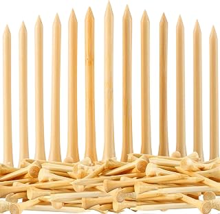 JYWYBF 110 Pack Bamboo Golf Tees 3-1/4 Inch - Biodegradable, Durable, Stable for Beginners & Pros