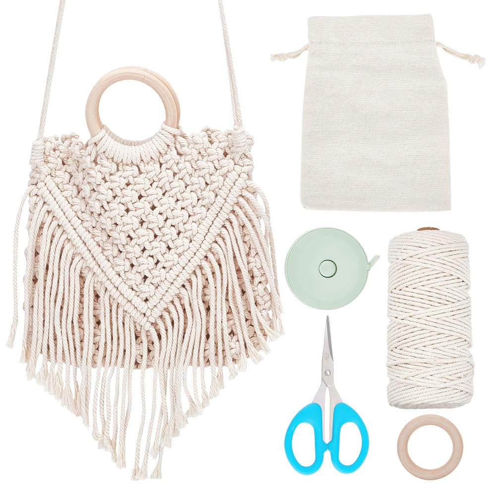 Bolsos Macrame Kit Macramé Para Bolso Bohemio Incluye Asas De
