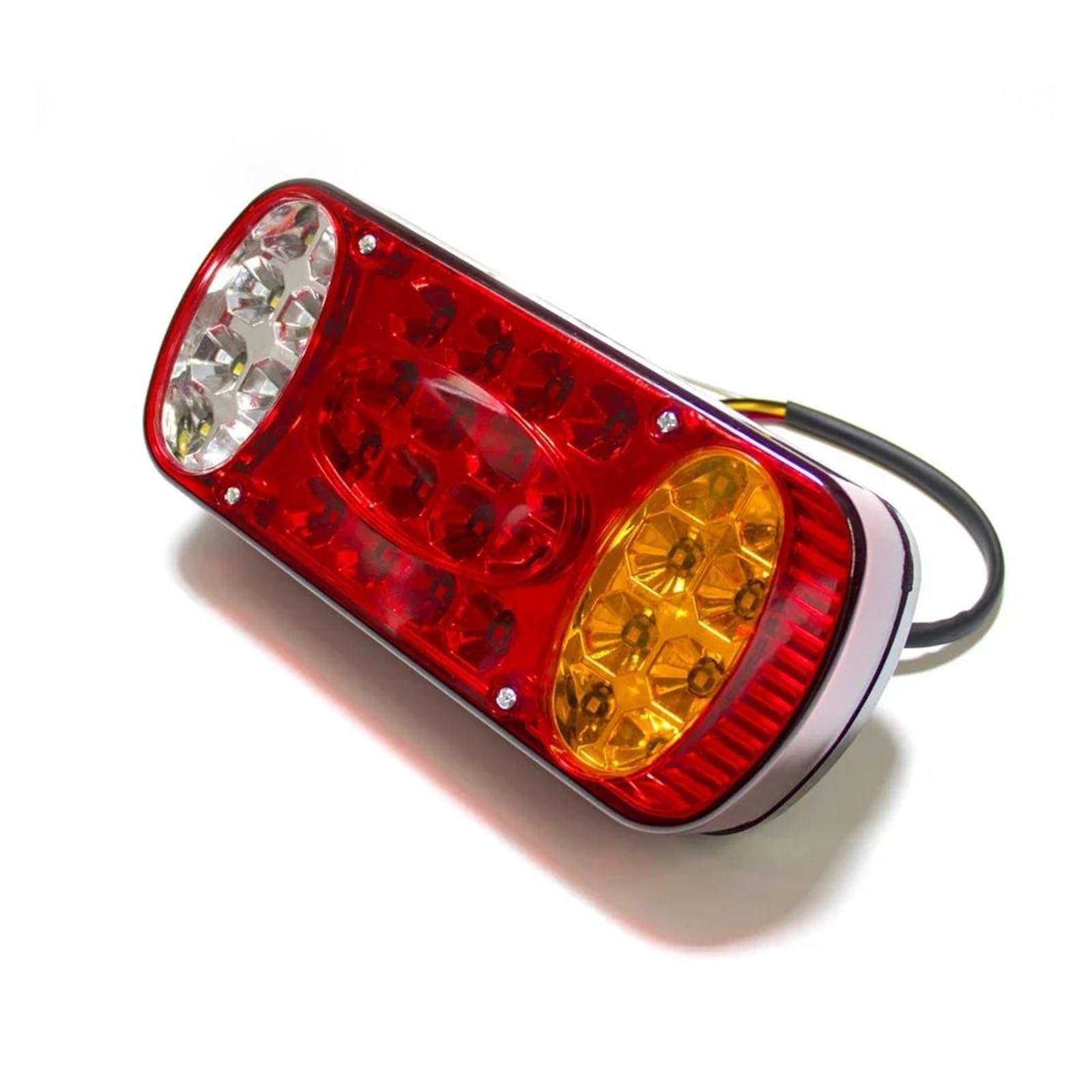 Genérico Piloto Posterior Luz trasera LED para camión 2 uds 12V 24V freno señal inversa indicador remolque caravana furgoneta, UTE Faros Traseros