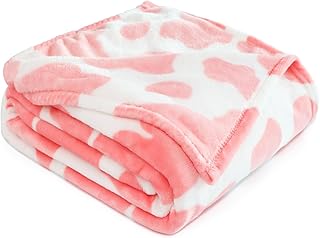 Light Pink Throw Blanket Cute Soft Blanket for Kids...