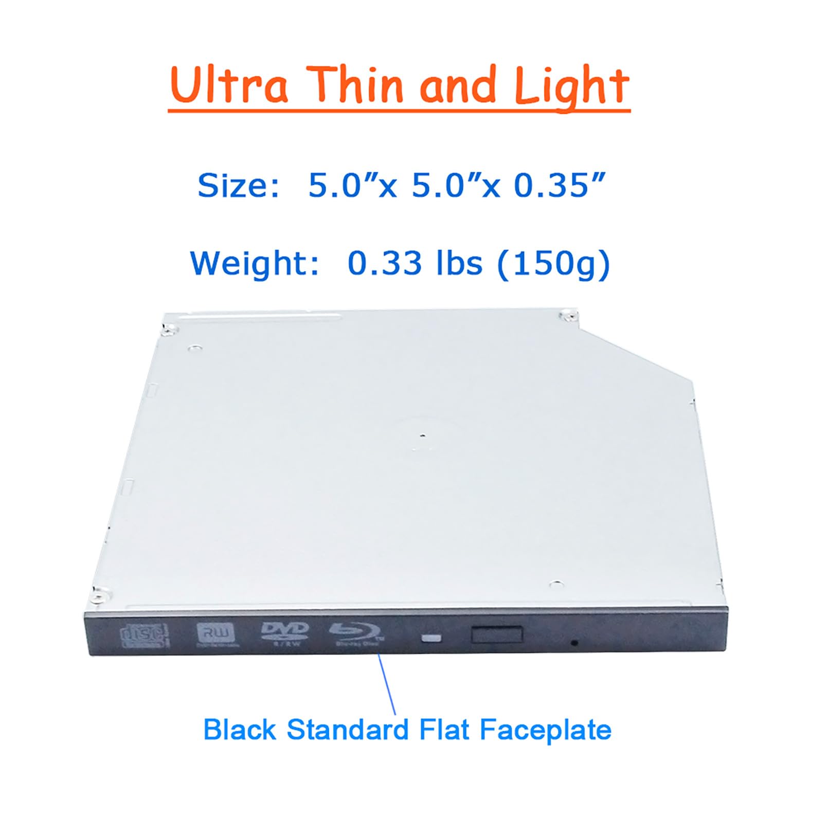 Lecteur Blu-ray interne 4K Ultra HD 3D pour ordinateur portable LG BU50N, 4X BD-R TL QL BDXL 100 Go 128 Go 6X BD-R DL 8X DVD+/-R RAM 24X CD-R Graveur 9 mm
