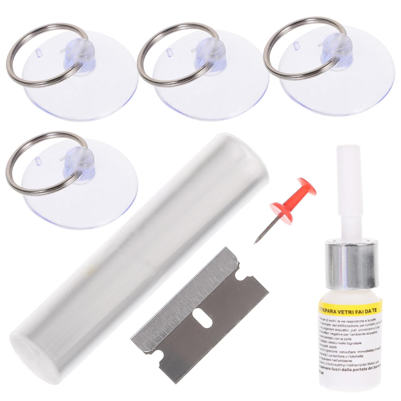 SOLUSTRE 5juegos Kit De Reparación De Parabrisas para Grietas y Chips Efectivas para Restaurar Cristales De Automóvil Portátil y De Usar