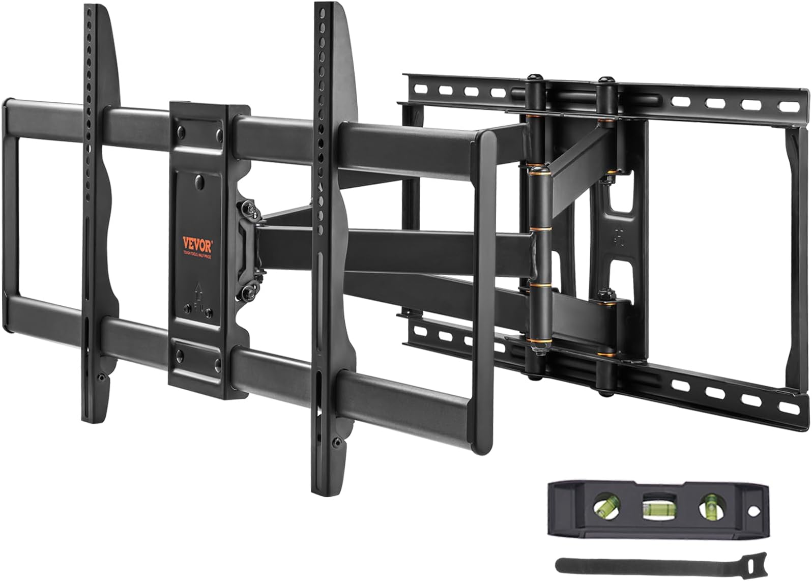 VEVOR Full Motion TV Mount Fits for Most 37-90 inch TVs, Swivel Tilt Horizontal Adjustment TV Wall Mount Bracket with 4 Articulating Arms, Max VESA 600x400mm, Holds up to 165 lbs